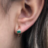 Emerald Cut Small Hoops