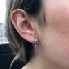 Emerald Cut Small Hoops