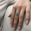 Solitaire & diamond ring
