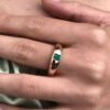 Emerald cut dome ring