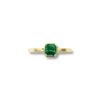 Bezel set emerald cut