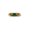Emerald cut dome ring