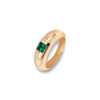 Emerald cut dome ring