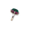 Rubi and diamond trapiche cabochon ring