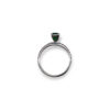 Solitaire Emerald Cut & Diamond Ring