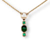 Emerald cabochon pendant