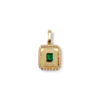 Rectangular emerald & diamond pendant