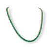 Tennis necklace yellow gold 28.10 cts