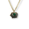 Rough crystal emerald pendant