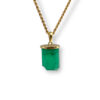 Rough emerald pendant