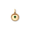 Round emerald & diamond pendant