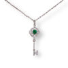 Diamond key pendant