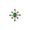 Firework cabochon & round emerald necklace
