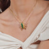 Yellow diamond beetle brooch/pendant