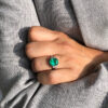Side diamond platinum ring