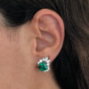Diamond marquise cornered earrings