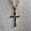 Cross emerald pendant