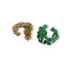 Mini emerald twist earrings
