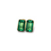 Bezel Set Emerald Cut Earrings