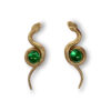 Cabochon snake wrap earrings