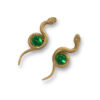 Cabochon snake wrap earrings