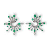 Diamond & emerald starburst earrings