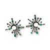 Diamond & emerald starburst earrings