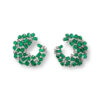 Diamond & emerald twist earrings