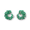 Diamond & emerald twist earrings