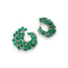 Diamond & emerald twist earrings