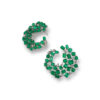 Diamond & emerald twist earrings