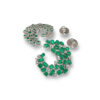 Diamond & emerald twist earrings