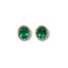 Diamond Halo Oval Studs