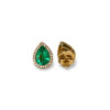 Diamond halo pear shaped studs