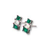Emerald, diamond & ruby studs