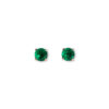 Rose gold round emerald studs