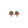 Rose gold round emerald studs