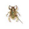 Yellow diamond beetle brooch/pendant