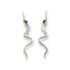 Snake emerald & diamond earrings