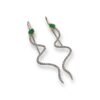 Snake emerald & diamond earrings