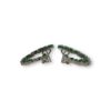 Swirl diamond & baguette emerald earrings