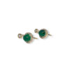 Cabochon emerald earrings