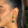 Rough Colombian emerald earrings