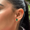 Emerald-cut studs