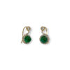 Cabochon emerald earrings