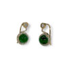 Cabochon emerald earrings