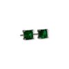 Emerald-cut studs