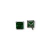 Emerald-cut studs