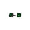 Emerald-cut studs