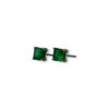 Emerald-cut studs